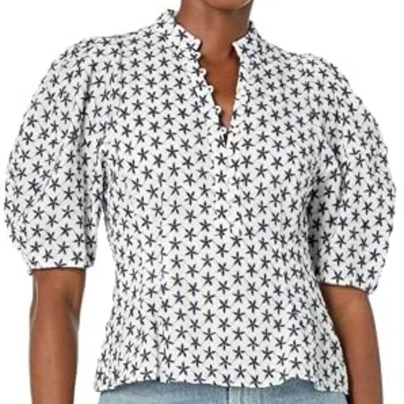 Club Monaco Embroidered Top size 8 - Picture 1 of 9